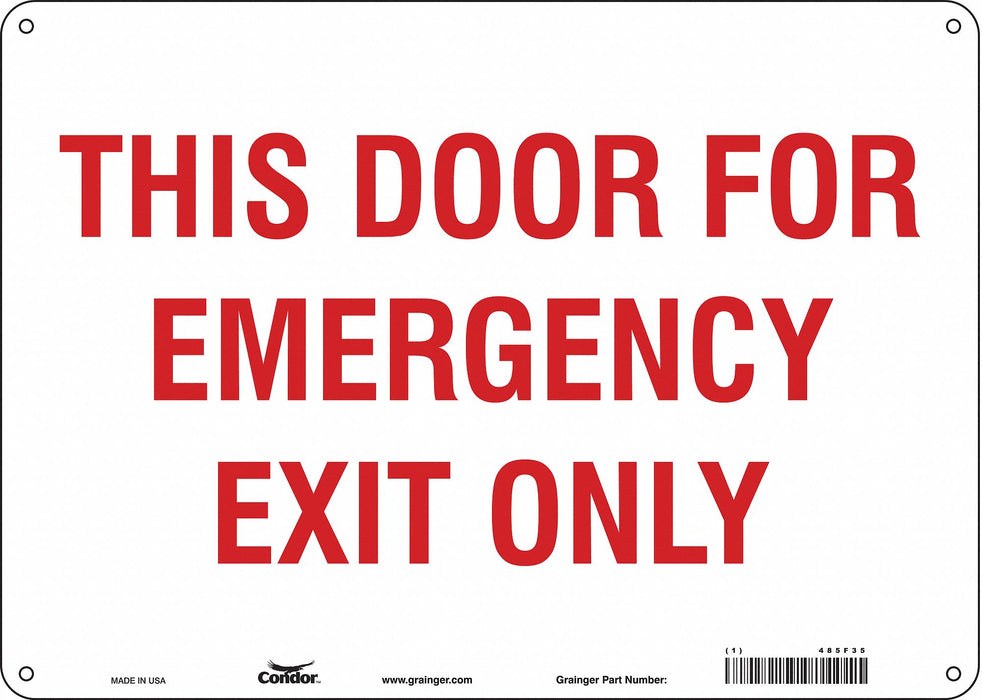 Safety Sign 10 in x 14 in Polyethylene
