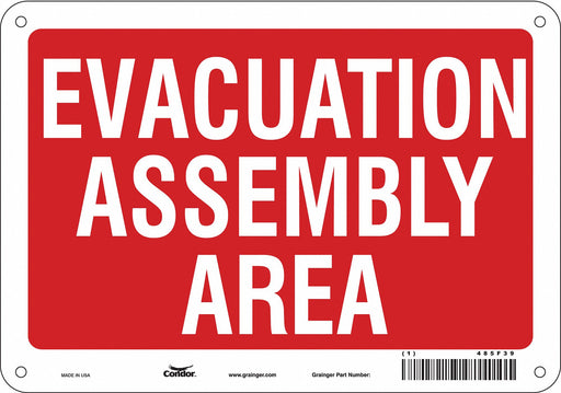 Safety Sign 7 in x 10 in Aluminum