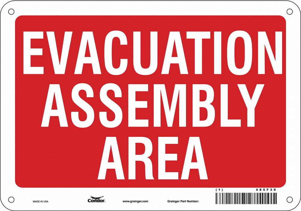 Safety Sign 7 in x 10 in Aluminum