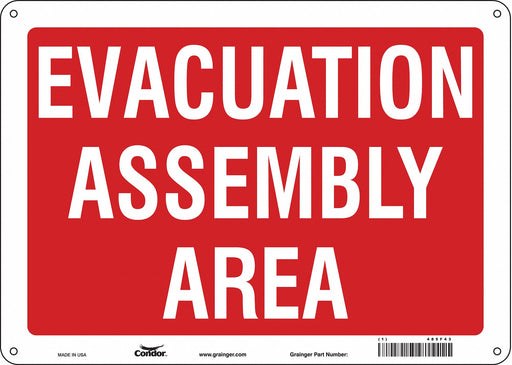 Safety Sign 10 in x 14 in Polyethylene