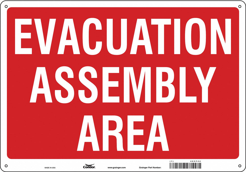 Safety Sign 14 in x 20 in Polyethylene