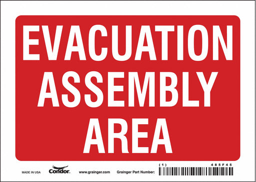 Safety Sign 5 in x 7 in Vinyl