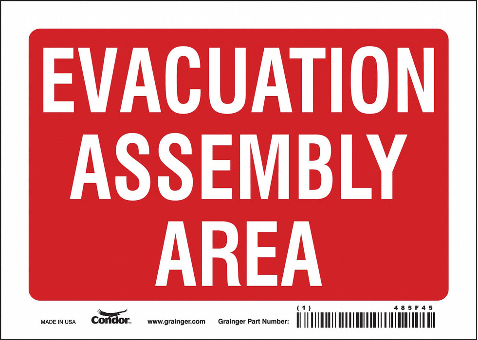 Safety Sign 5 in x 7 in Vinyl