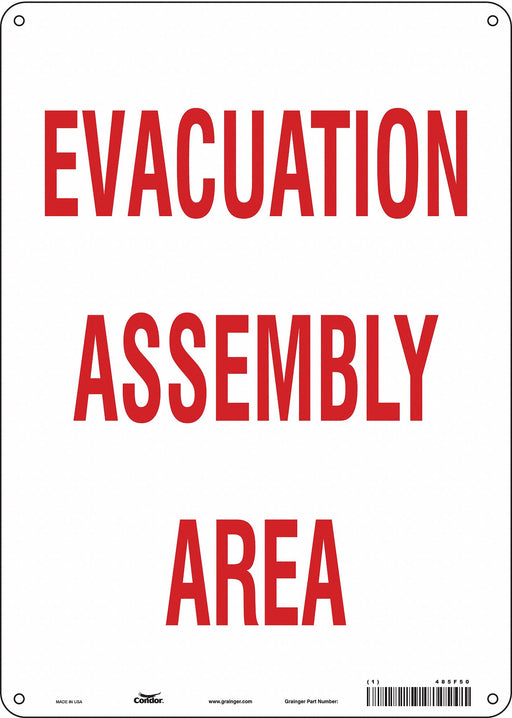 Safety Sign 14 in x 10 in Aluminum