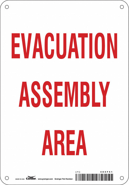 Safety Sign 10 in x 7 in Polyethylene