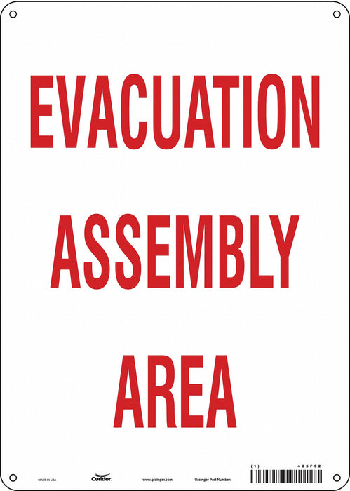 Safety Sign 14 in x 10 in Polyethylene