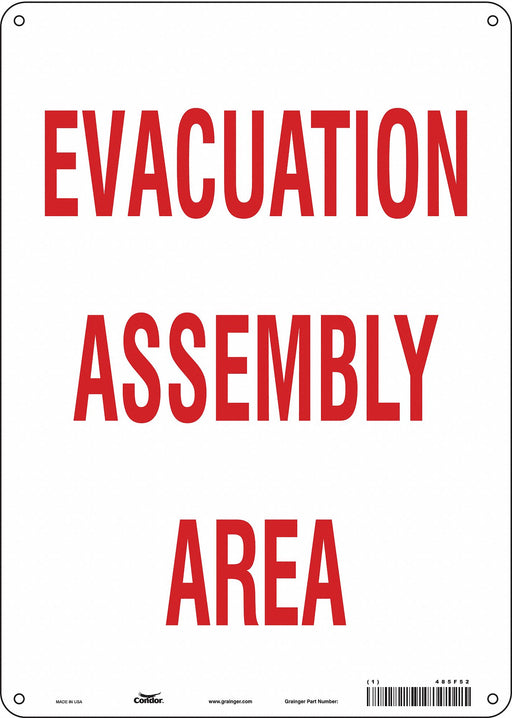 Safety Sign 14 in x 10 in Polyethylene