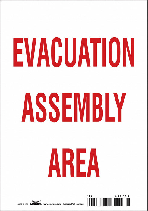 Safety Sign 10 in x 7 in Vinyl