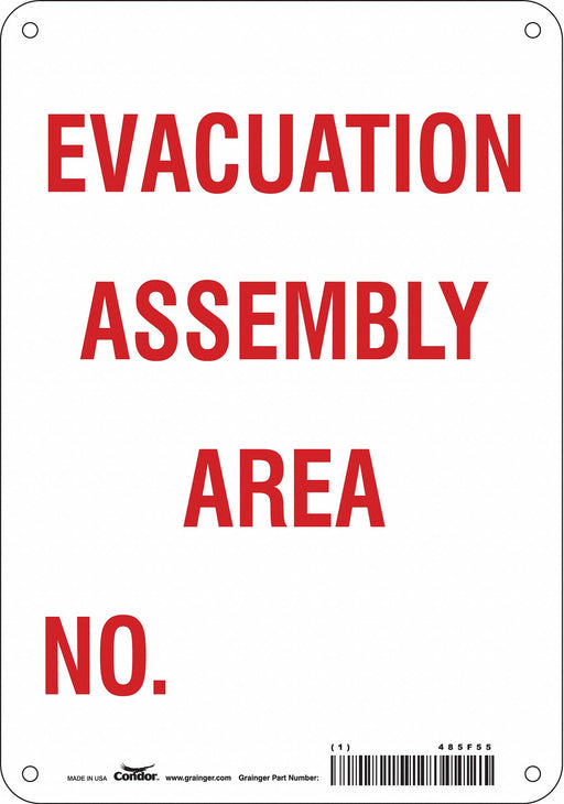Safety Sign 10 in x 7 in Aluminum
