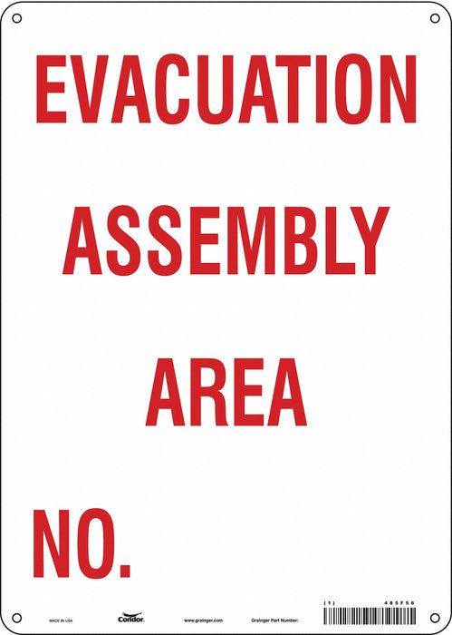 Safety Sign 14 in x 10 in Aluminum