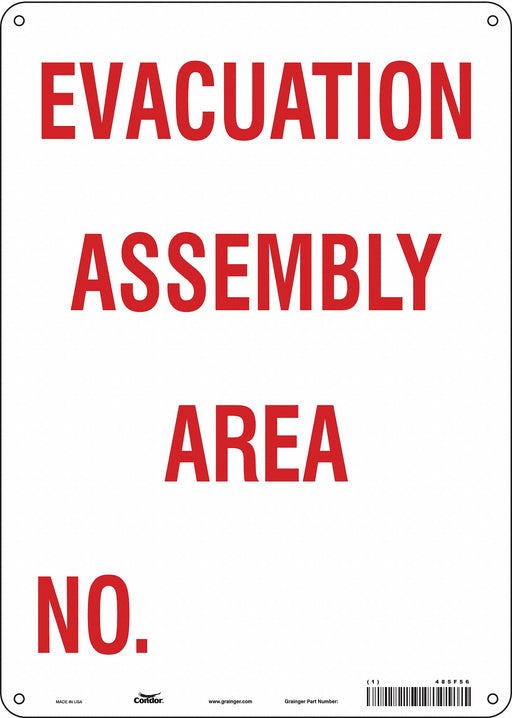 Safety Sign 14 in x 10 in Aluminum
