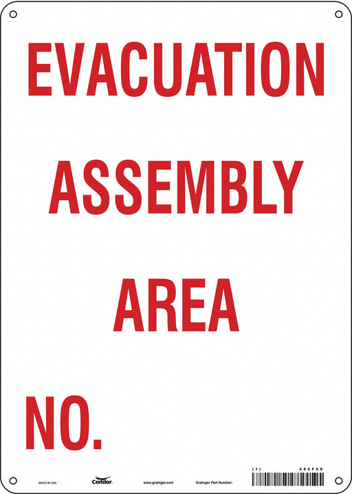 Safety Sign 14 in x 10 in Polyethylene