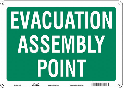 Safety Sign 10 in x 14 in Aluminum