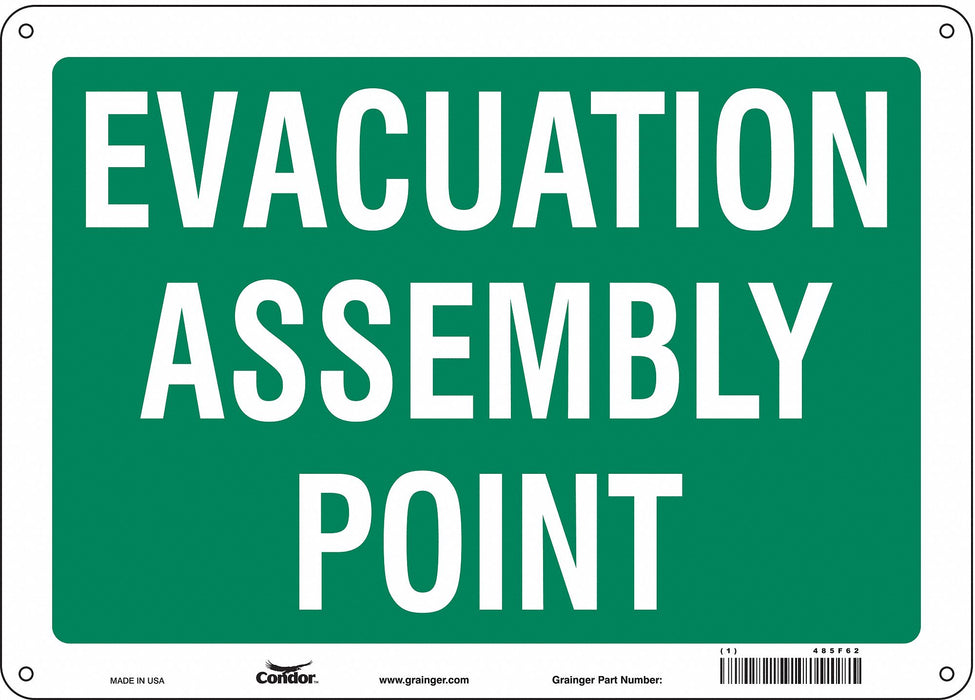 Safety Sign 10 in x 14 in Aluminum
