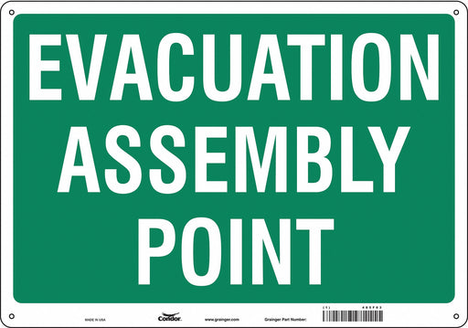 Safety Sign 14 in x 20 in Aluminum