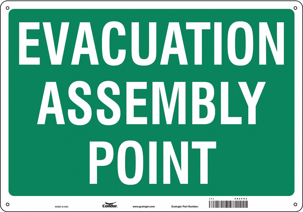 Safety Sign 14 in x 20 in Aluminum