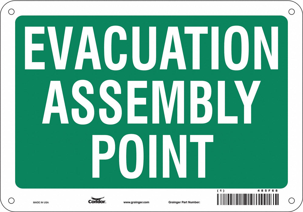 Safety Sign 7 in x 10 in Polyethylene