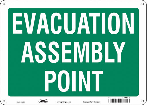Safety Sign 10 in x 14 in Polyethylene