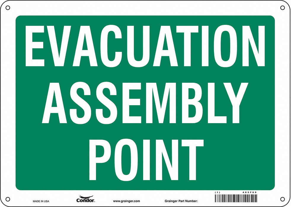 Safety Sign 10 in x 14 in Polyethylene