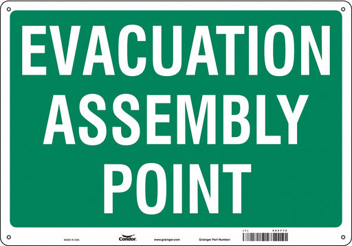 Safety Sign 14 in x 20 in Polyethylene