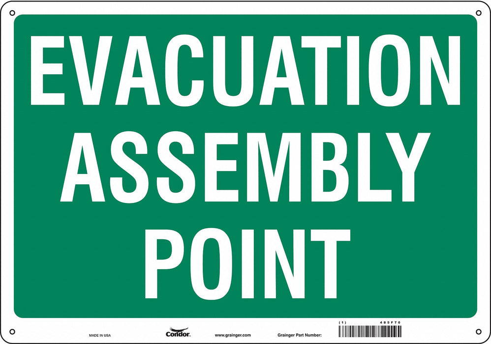 Safety Sign 14 in x 20 in Polyethylene