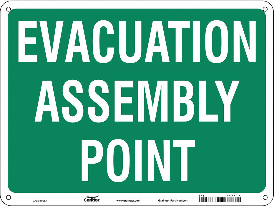 Safety Sign 18 in x 24 in Polyethylene