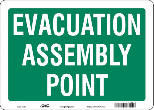 Safety Sign 10 in x 14 in Vinyl