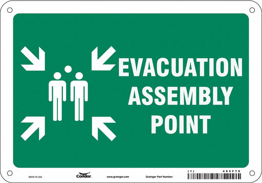 Safety Sign 7 in x 10 in Aluminum