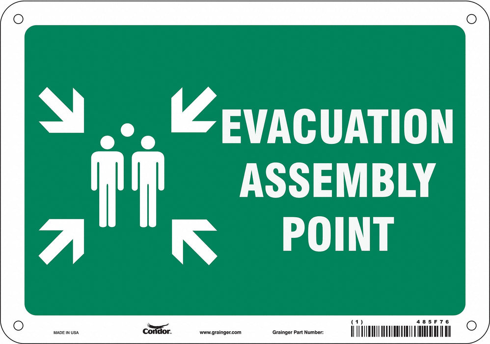 Safety Sign 7 in x 10 in Aluminum