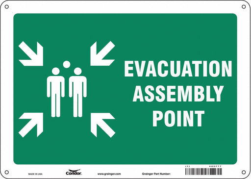 Safety Sign 10 in x 14 in Aluminum