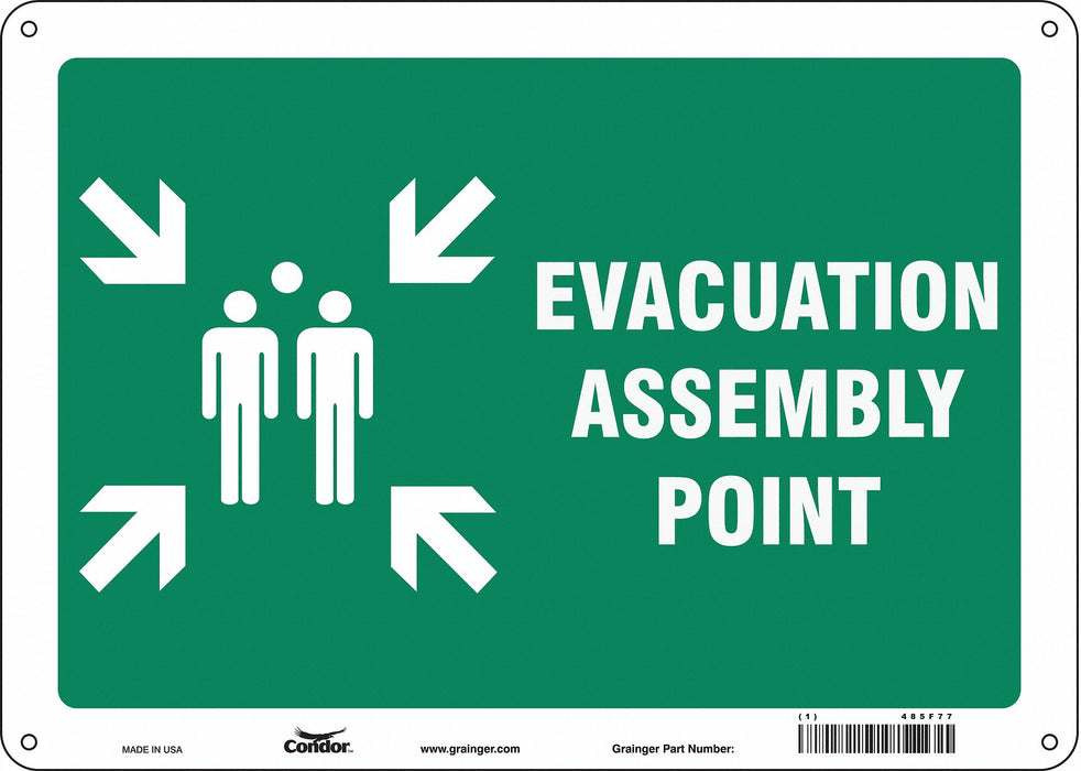 Safety Sign 10 in x 14 in Aluminum