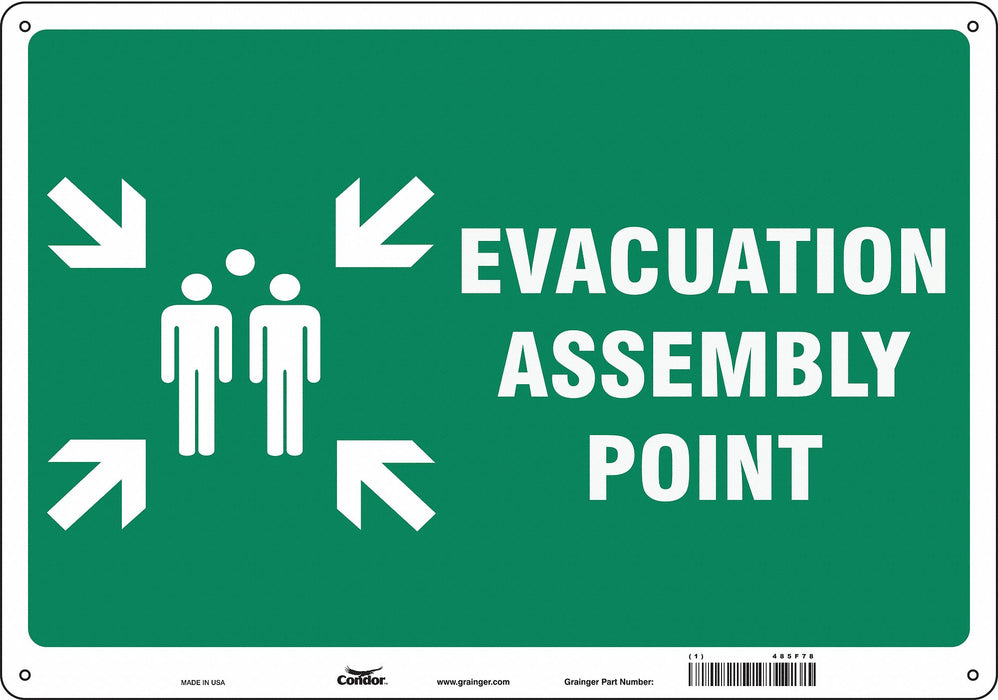 Safety Sign 14 in x 20 in Aluminum