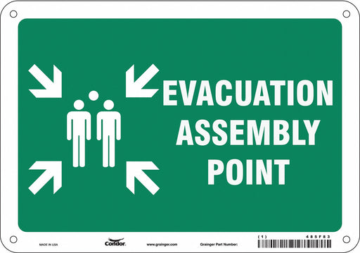 Safety Sign 7 in x 10 in Polyethylene