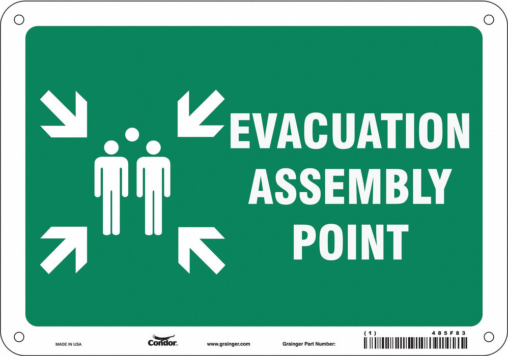 Safety Sign 7 in x 10 in Polyethylene