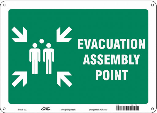 Safety Sign 10 in x 14 in Polyethylene