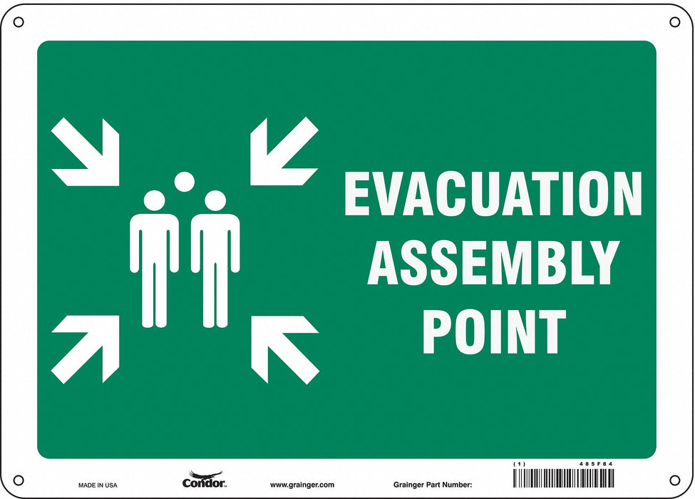 Safety Sign 10 in x 14 in Polyethylene