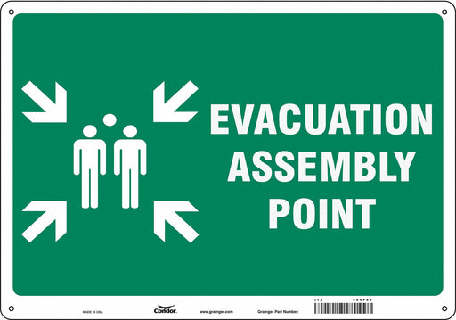 Safety Sign 14 in x 20 in Polyethylene