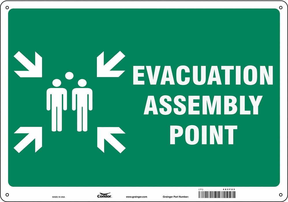 Safety Sign 14 in x 20 in Polyethylene
