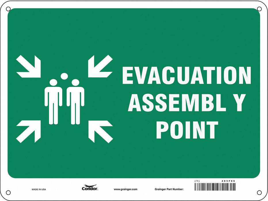 Safety Sign 18 in x 24 in Polyethylene
