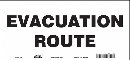 Safety Sign 6 1/2 in x 14 in Vinyl