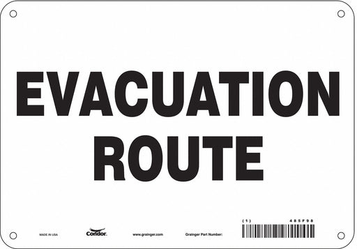 Safety Sign 7 in x 10 in Aluminum
