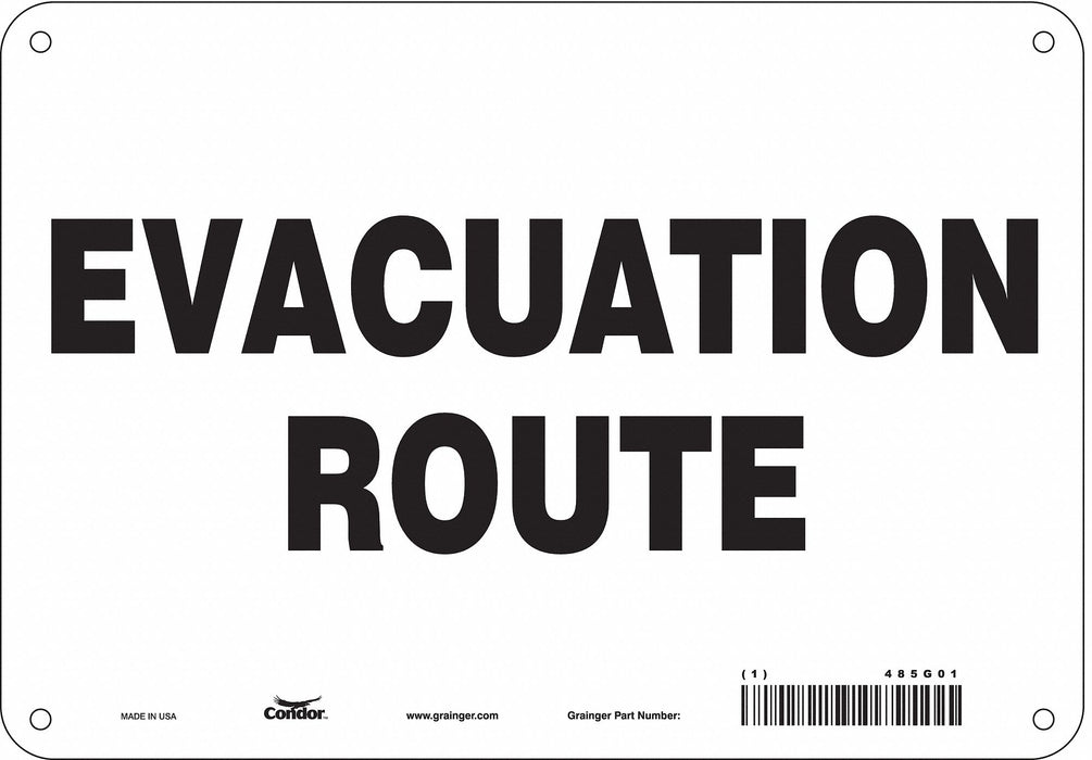 Safety Sign 7 in x 10 in Polyethylene