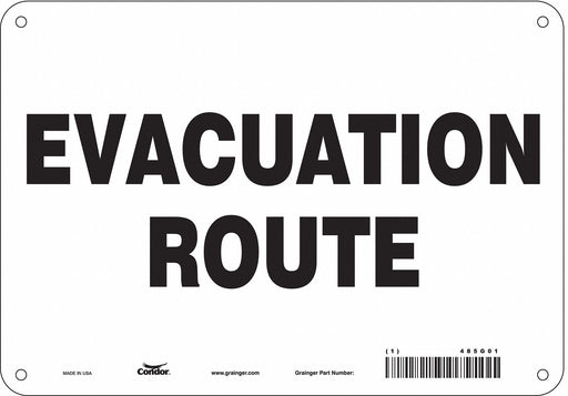 Safety Sign 7 in x 10 in Polyethylene