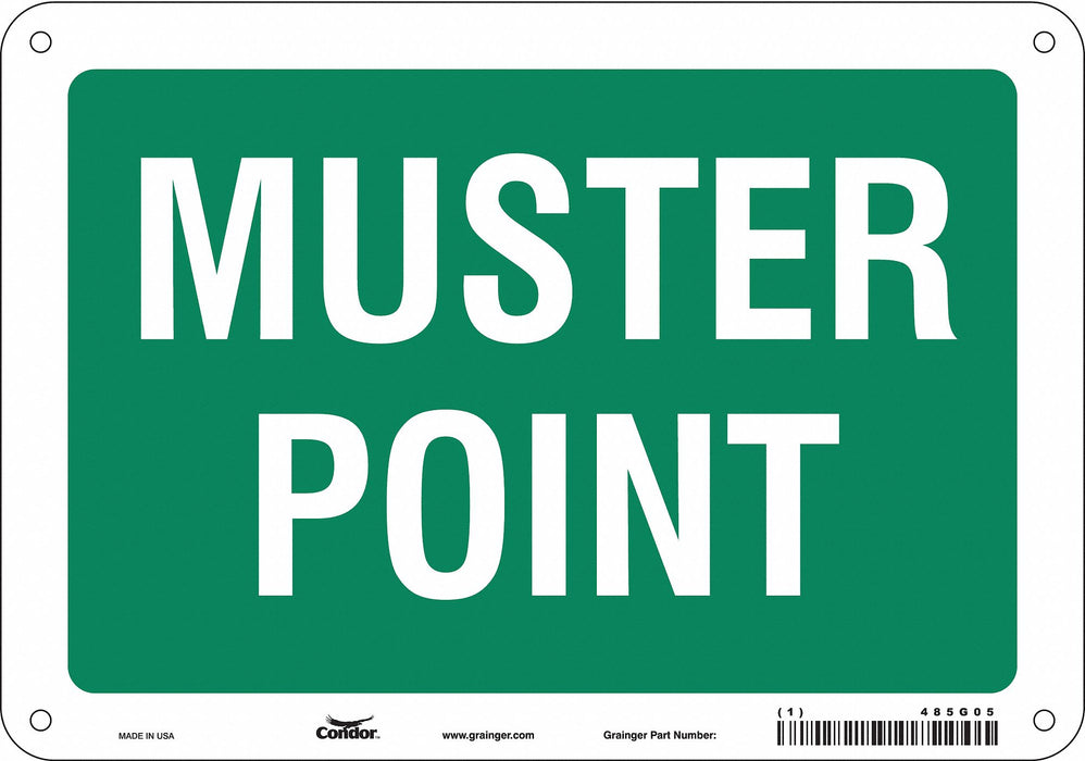 Safety Sign 7 in x 10 in Aluminum