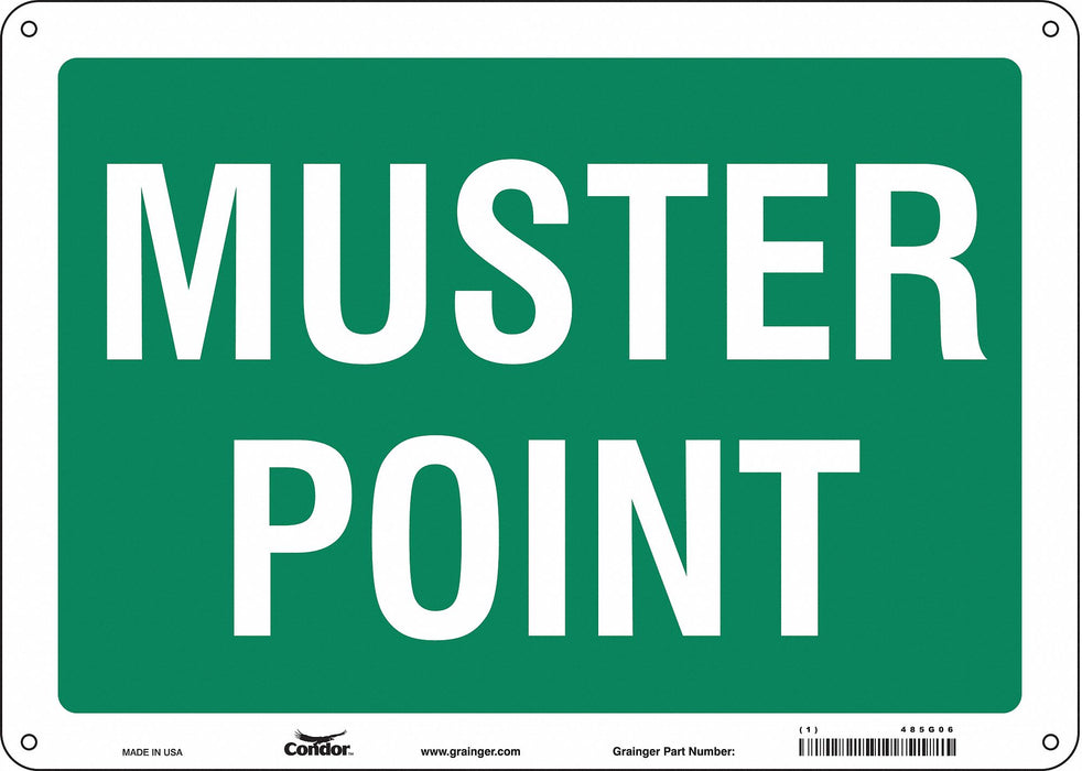 Safety Sign 10 in x 14 in Aluminum