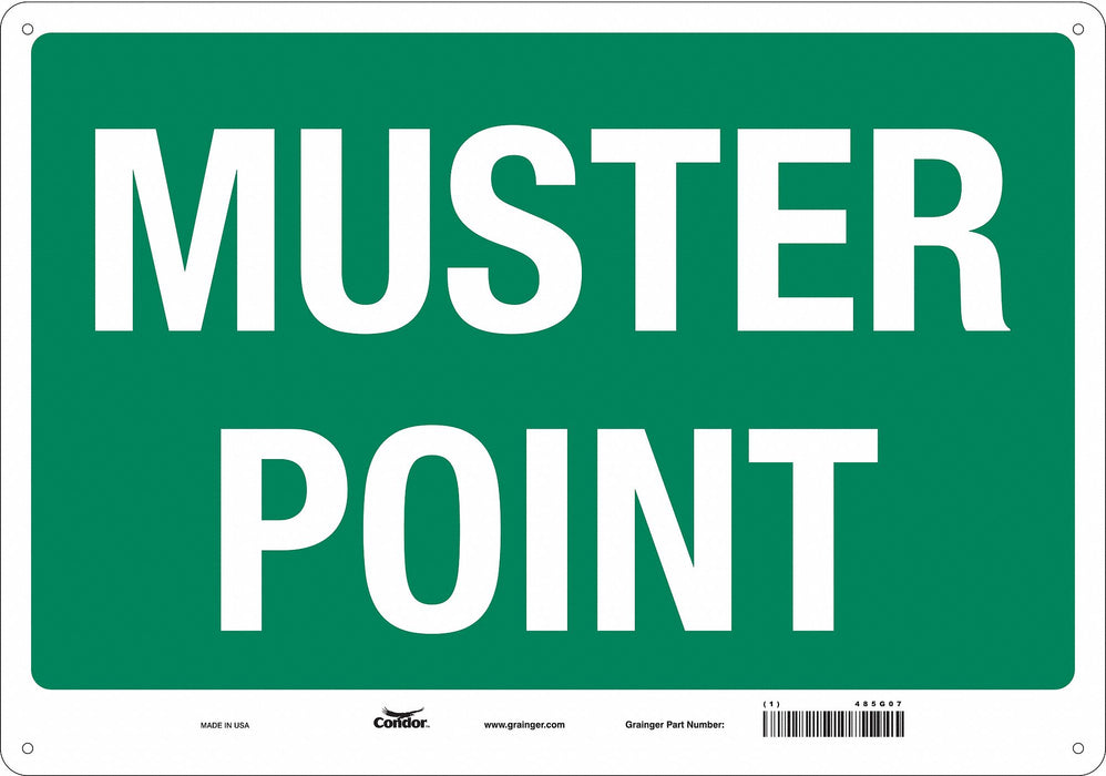Safety Sign 14 in x 20 in Aluminum