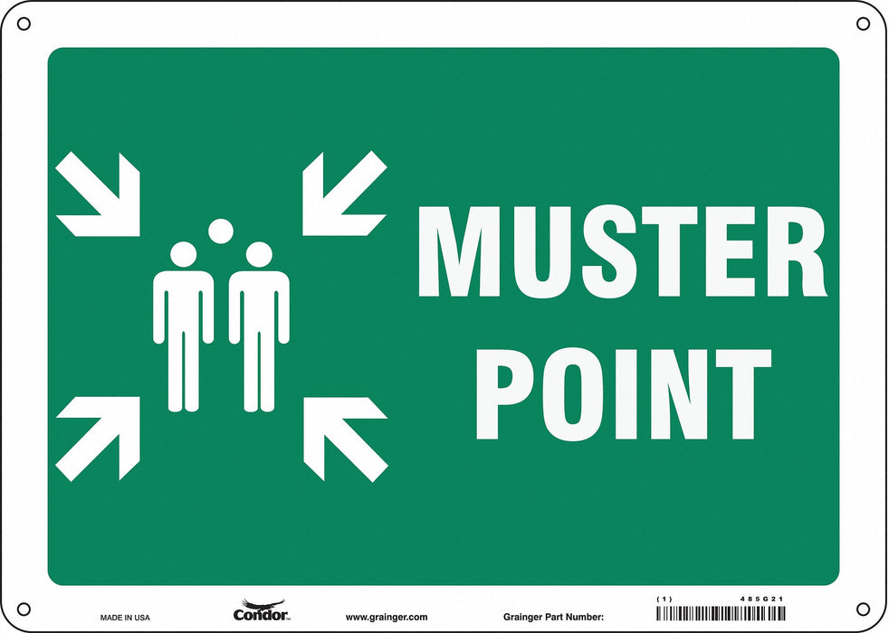 Safety Sign 10 in x 14 in Aluminum