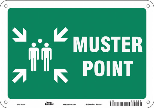 Safety Sign 7 in x 10 in Polyethylene