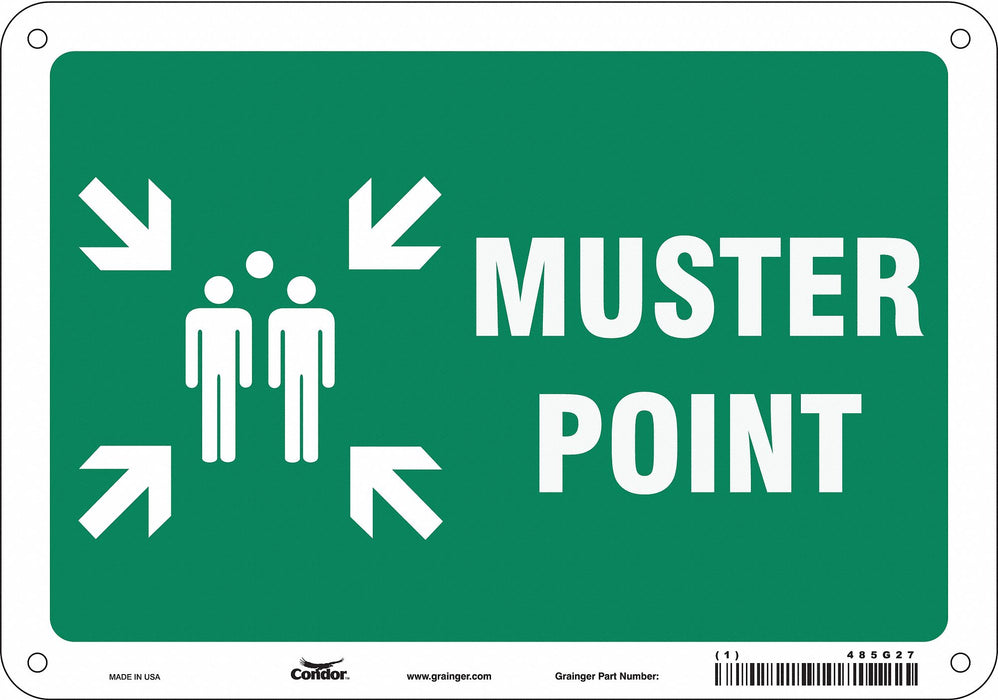 Safety Sign 7 in x 10 in Polyethylene