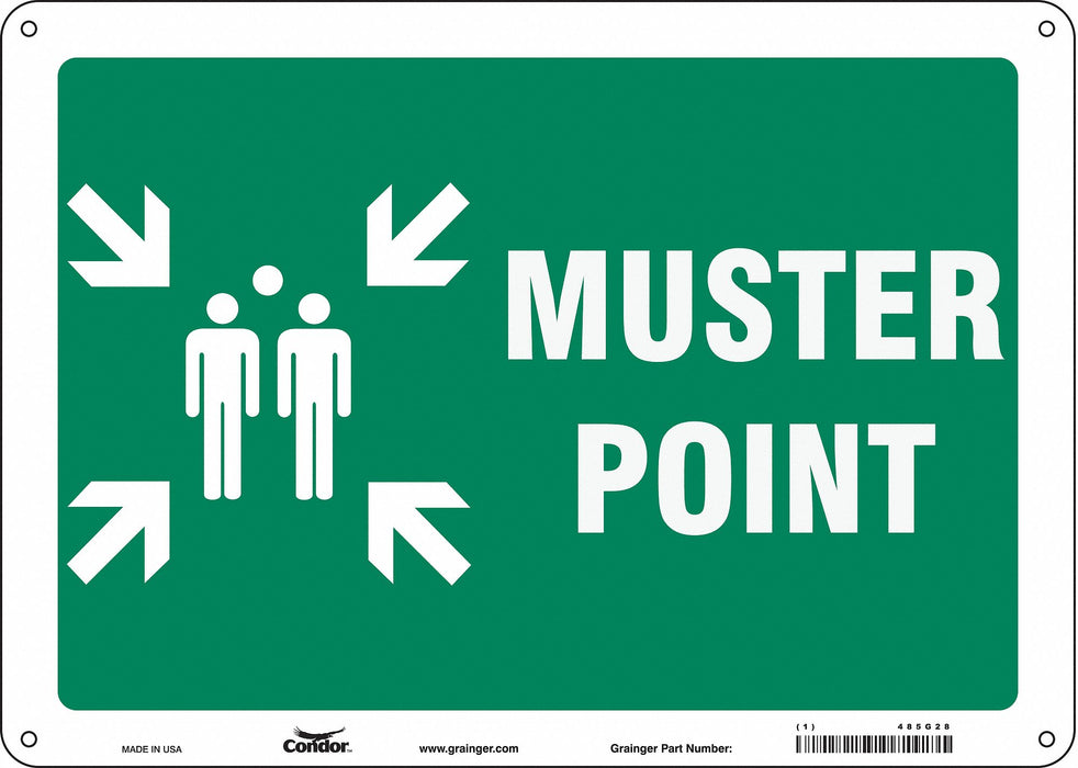 Safety Sign 10 in x 14 in Polyethylene